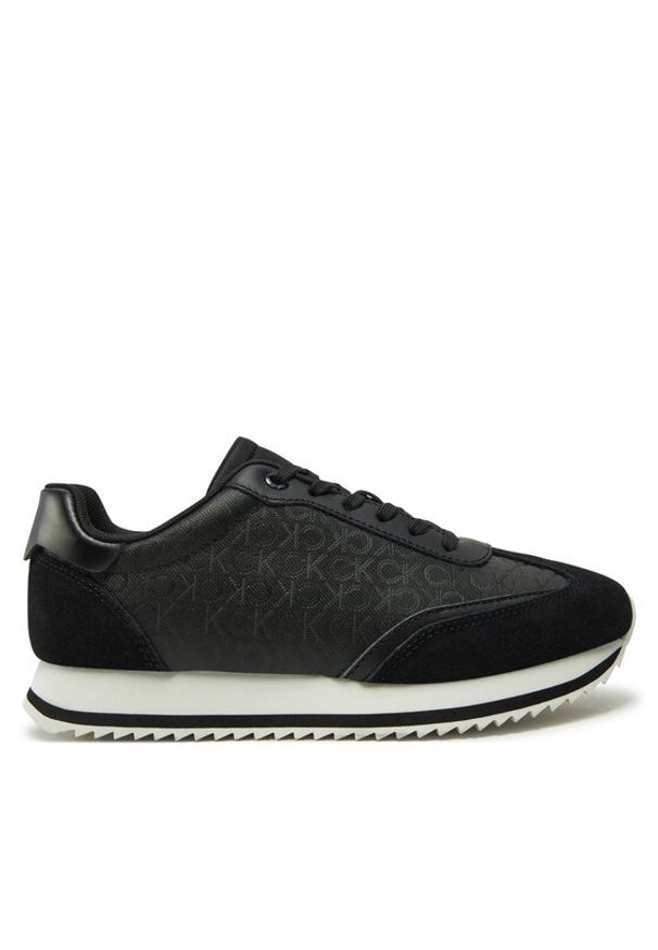 Calvin Klein Sneakersy Runner Lace Up - Mono Mix HW0HW02294 Czarny. Kolor: czarny. Materiał: skóra