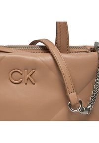 Calvin Klein Torebka Re-Lock Quilt Tote Mini K60K611340 Beżowy. Kolor: beżowy. Materiał: skórzane #4