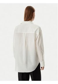 Karl Lagerfeld - KARL LAGERFELD Koszula B2W46034 Kremowy Oversize. Typ kołnierza: dekolt w karo. Kolor: kremowy. Materiał: bawełna #2