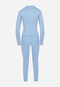 Born2be - Jasnoniebieski Komplet Sportowy Bluza z Wycięciem na Kciuk i Legginsy Redinelle. Kolor: niebieski #5