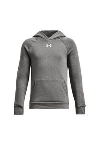 Bluza z kapturem dla dzieci Under Armour Rival Fleece. Typ kołnierza: kaptur. Kolor: szary, biały, wielokolorowy #1
