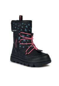 Śniegowce Geox J Willaboom Girl B A J36HWC 0BCMN C0922 D Black/Fuchsia. Kolor: czarny