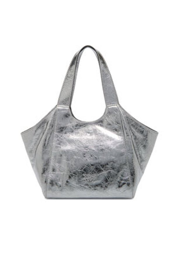 Pinko - PINKO Torebka Tote Mini Bag AI 25-26 PLTT 104645 A2OT Srebrny. Kolor: srebrny. Materiał: skórzane