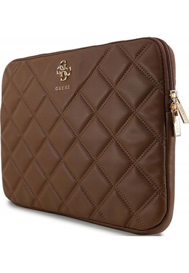 Etui Guess Guess Quilted 4G Sleeve - Etui na notebooka 13" / 14" (brązowy). Kolor: brązowy