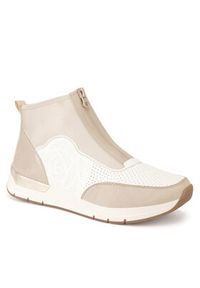 Rieker Sneakersy 58959-62 Beżowy. Kolor: beżowy. Materiał: materiał #5
