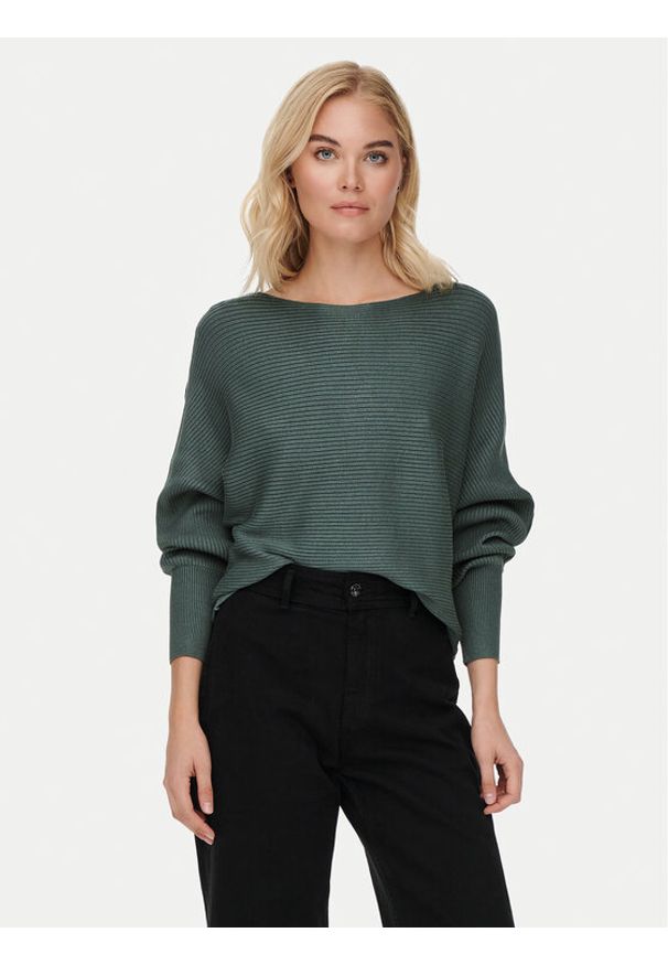 only - ONLY Sweter Adaline 15226298 Zielony Relaxed Fit. Kolor: zielony. Materiał: wiskoza