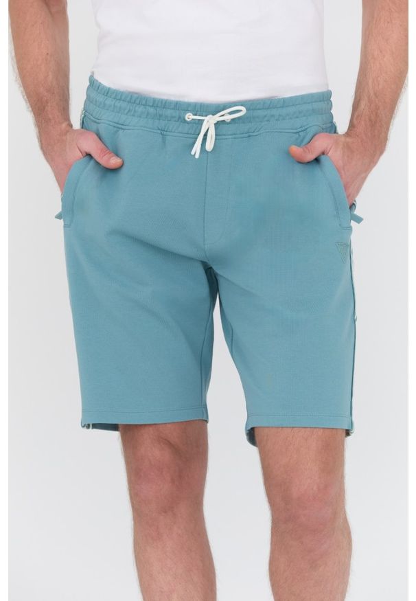 Guess - GUESS Turkusowe męskie shorty Arlo, Rozmiar XL. Kolor: niebieski