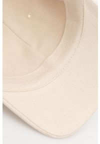 Tommy Jeans czapka AM0AM08490.PPYY kolor beżowy z aplikacją. Kolor: beżowy. Materiał: bawełna. Wzór: aplikacja #3