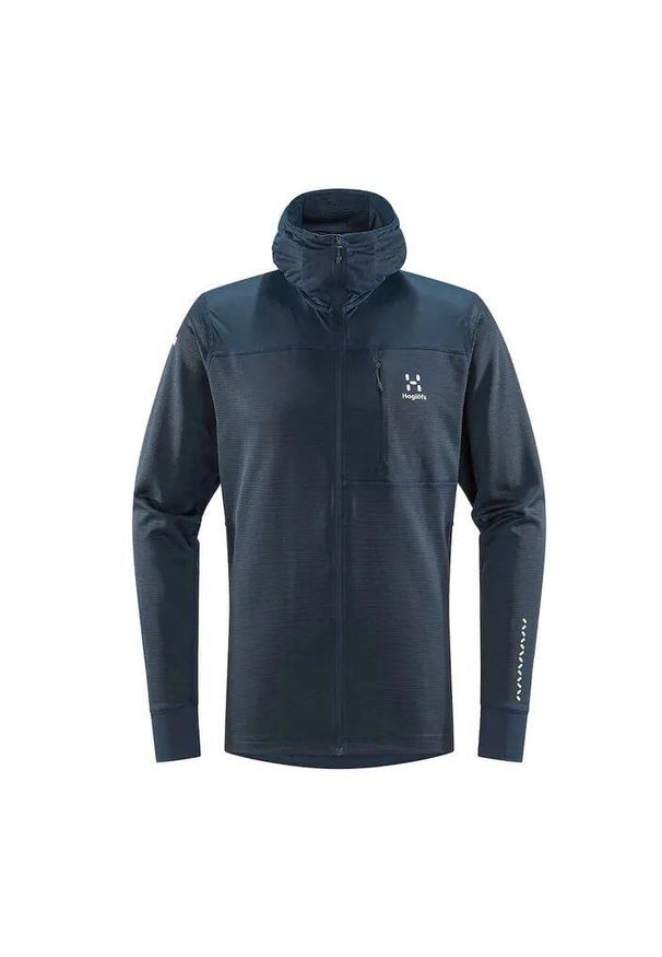 Bluza turystyczna polarowa męska Haglöfs L.I.M Mid Multi Hood. Kolor: niebieski. Materiał: polar