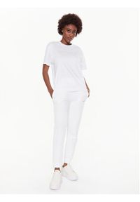 Trussardi Jeans - Trussardi T-Shirt Lettering Print 56T00565 Biały Regular Fit. Kolor: biały. Materiał: bawełna. Wzór: nadruk #5