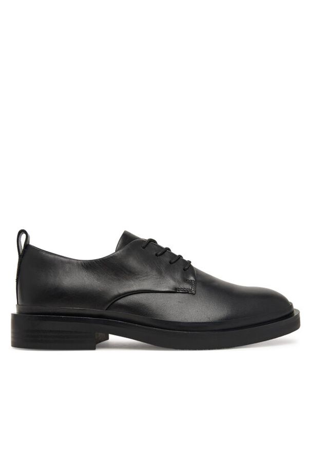 Clarks Oxfordy Previa Lace 26327263 Czarny. Kolor: czarny. Materiał: skóra