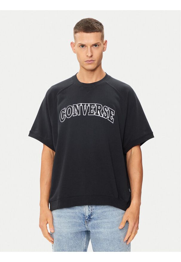 Converse T-Shirt M Retro Chuck Ss Crew 10026428-A01 Czarny Regular Fit. Kolor: czarny. Materiał: bawełna. Styl: retro