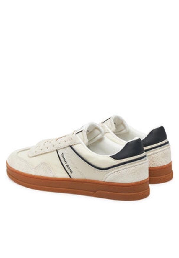 Tommy Jeans Sneakersy The Greenwich Mix Media EM0EM01606 Beżowy. Kolor: beżowy. Materiał: zamsz, skóra