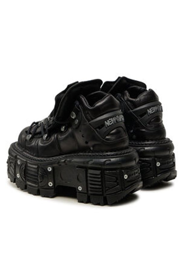 NEW ROCK Sneakersy M-TANK106-C2 Czarny. Kolor: czarny. Materiał: skóra