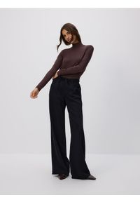 Reserved - Jeansy wide leg z lyocellu - czarny. Kolor: czarny #1