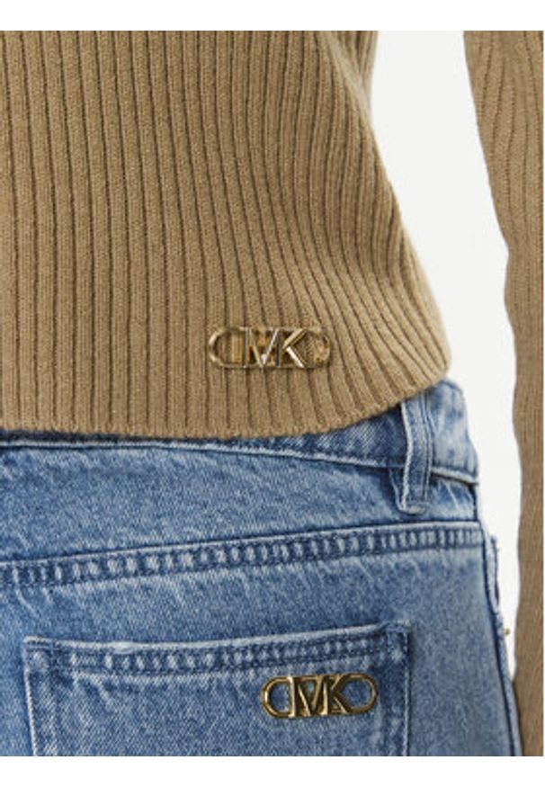 MICHAEL Michael Kors Sweter MF360P26V1 Brązowy Regular Fit. Kolor: brązowy. Materiał: wełna