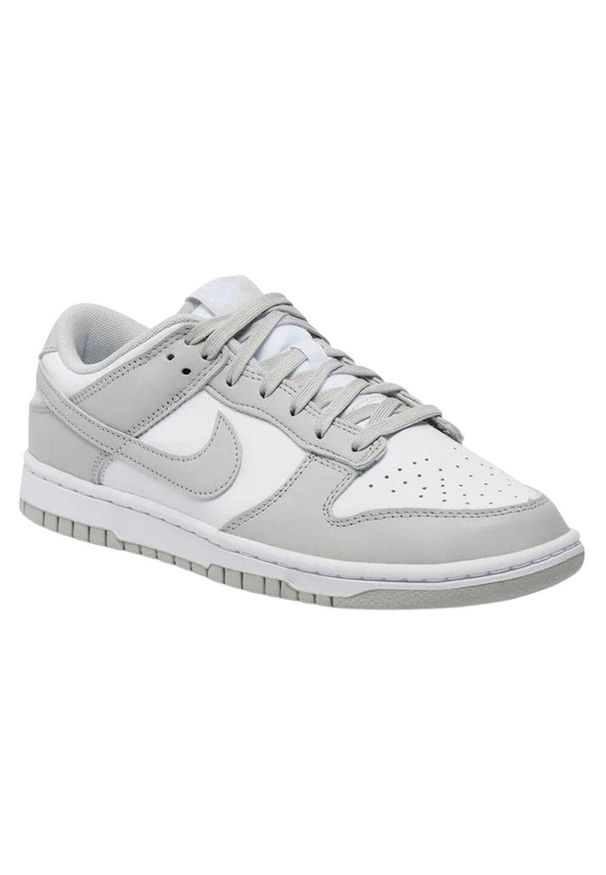 Nike - Męskie Buty Sportowe Dunk Retro Leather Low. Kolor: biały. Sezon: zima. Styl: retro, sportowy