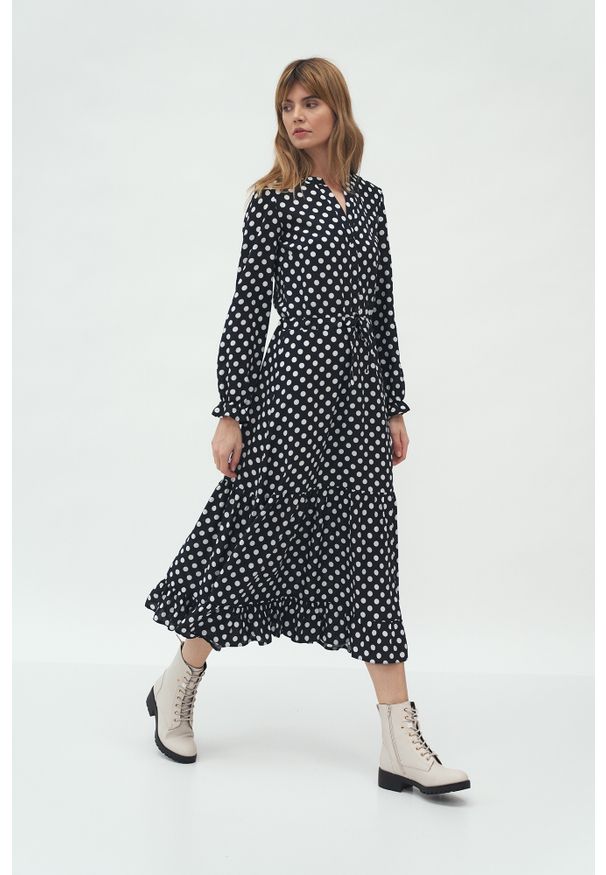 Sukienka Nife w kropki, maxi