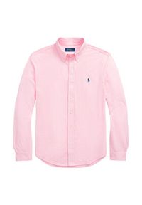 Polo Ralph Lauren Koszula 710654408101 Różowy Slim Fit. Typ kołnierza: polo. Kolor: różowy. Materiał: bawełna #5