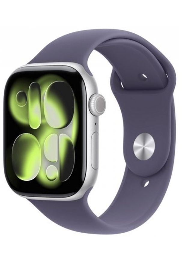 APPLE - Smartwatch Apple Smartwatch Apple Watch Series 11 GPS 42mm Aluminium srebrny z paskiem sport fiolet M/L MEU74. Rodzaj zegarka: smartwatch. Kolor: srebrny. Styl: sportowy