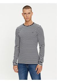 TOMMY HILFIGER - Tommy Hilfiger Longsleeve MW0MW10804 Granatowy Slim Fit. Kolor: niebieski. Materiał: bawełna. Długość rękawa: długi rękaw