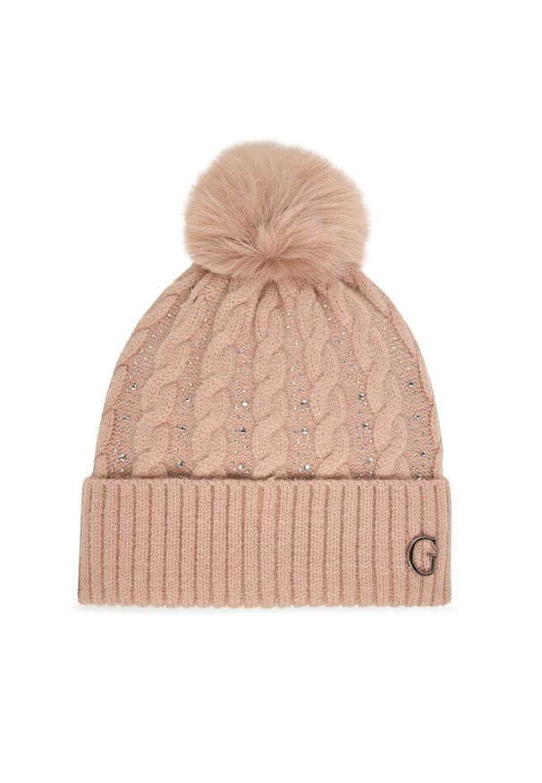 Czapka Guess. Kolor: różowy