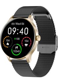 GARETT - Smartwatch Garett Classy Złoto-czarny. Rodzaj zegarka: smartwatch. Kolor: wielokolorowy, czarny, złoty #1