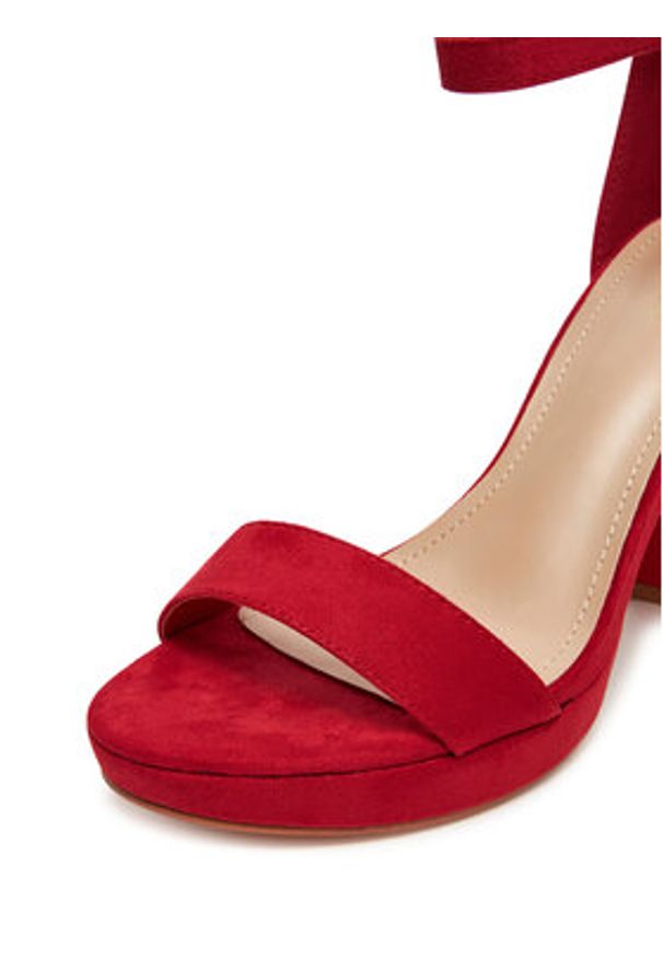 DeeZee Sandały SE008 Czerwony. Kolor: czerwony. Materiał: materiał