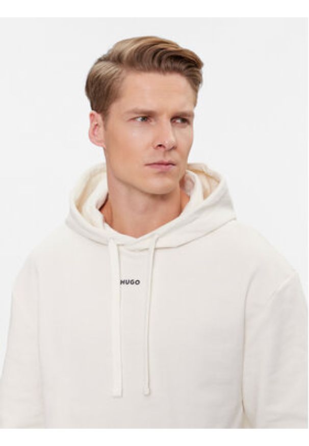 Hugo Bluza Dapo 50486478 Biały Relaxed Fit. Kolor: biały. Materiał: bawełna