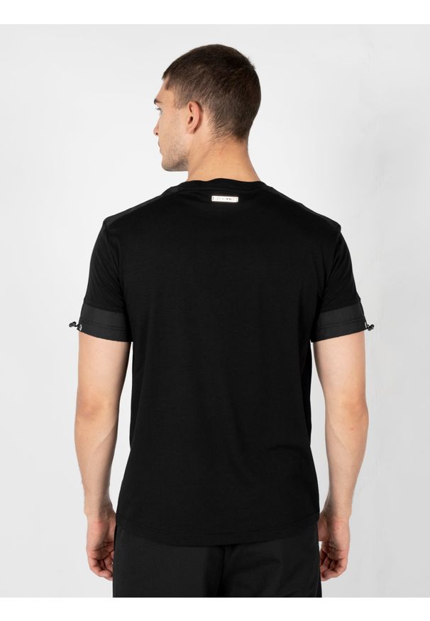 Les Hommes T-Shirt | LBT1020700N | Mężczyzna | Czarny. Okazja: na co dzień. Kolor: czarny. Materiał: poliester, elastan, bawełna. Długość rękawa: krótki rękaw. Styl: elegancki, casual