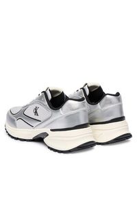 Calvin Klein Sneakersy Hike Runner Laceup Mesh Mix Met YM0YM01402 Srebrny. Kolor: srebrny. Materiał: skóra #2