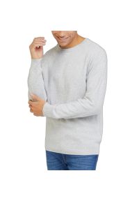 Lee - MĘSKI SWETER LEE RAGLAN CREW KNIT GREY MELE 112330668. Długość rękawa: raglanowy rękaw #1