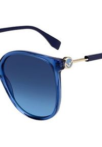 Fendi - FENDI - Okulary przeciwsłoneczne. Kształt: okrągłe. Kolor: niebieski #2