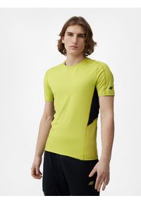 4f - Koszulka treningowa z dodatkiem materiałów z recyklingu męska. Kolor: zielony. Materiał: materiał. Sport: fitness #1