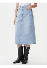 Levi's® Spódnica jeansowa 001VH-0001 Niebieski Regular Fit. Kolor: niebieski. Materiał: bawełna