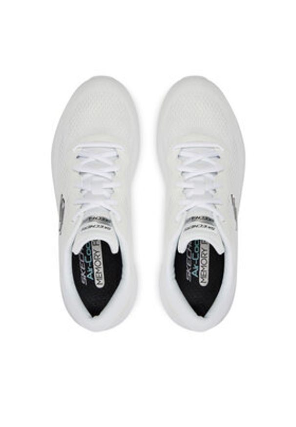 skechers - Skechers Sneakersy Perfect Time 149991/WBK Biały. Kolor: biały. Materiał: materiał