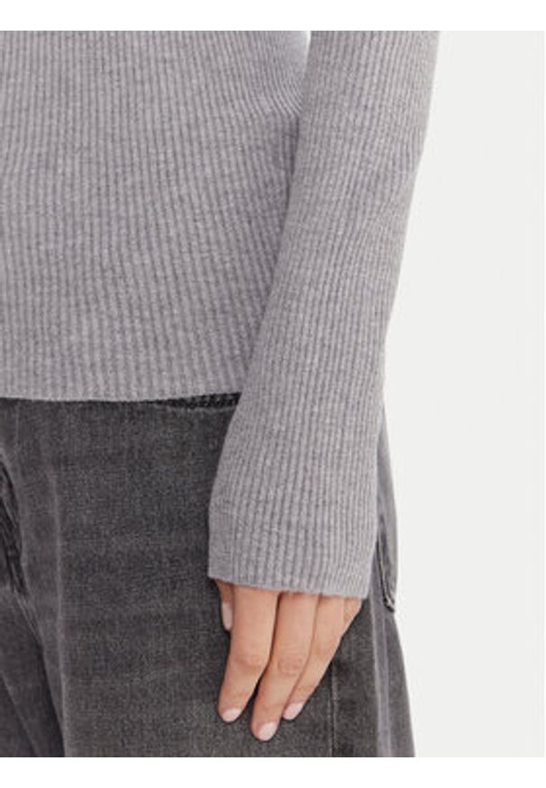 Kontatto Sweter 3M0809C Szary Slim Fit. Kolor: szary. Materiał: syntetyk