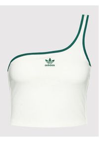 Adidas - adidas Top Tennis Luxe Asymmetrical H56465 Biały Regular Fit. Kolor: biały. Materiał: bawełna #5