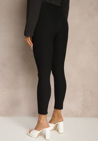 Renee - Czarne Spodnie Skinny High Waist Kolanira. Okazja: na co dzień. Stan: podwyższony. Kolor: czarny. Styl: sportowy, casual #5