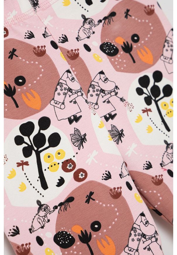 Reima legginsy dziecięce Moomin Maskros kolor różowy wzorzyste. Kolor: różowy. Materiał: dzianina