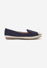 Renee - Granatowe Espadryle z Motywem Plecionki Ralomea. Okazja: na co dzień, na imprezę. Kolor: niebieski. Sezon: lato. Styl: elegancki, casual #4