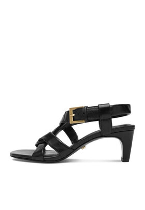 Gino Rossi - GINO ROSSI Sandały EO-124943 Czarny. Kolor: czarny. Materiał: skóra