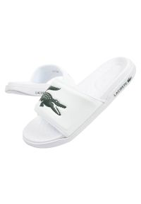 Klapki Lacoste Croco Dualiste 201R5 743CMA00201R5 białe. Okazja: na spacer. Kolor: biały. Materiał: materiał, syntetyk #1