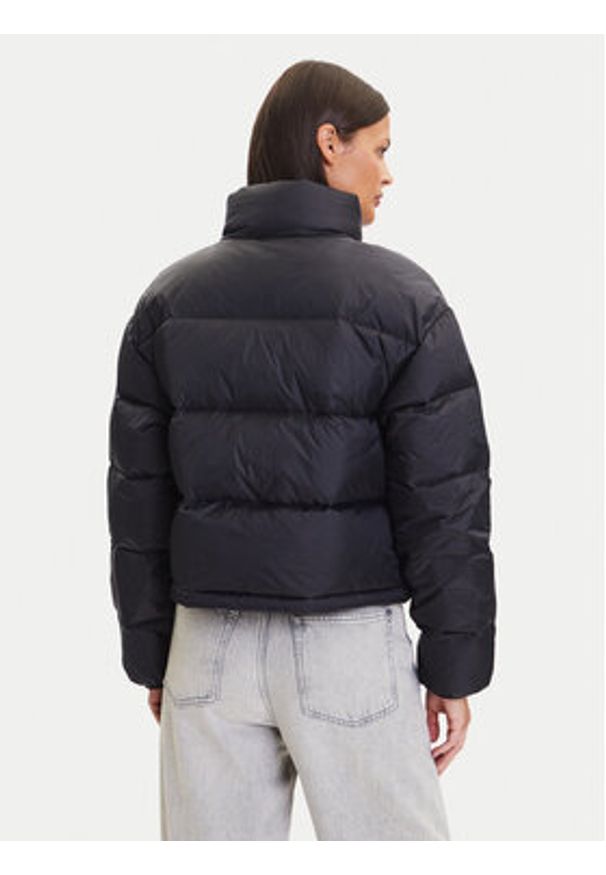 Calvin Klein Jeans Kurtka puchowa Graphic Logo LV047D503G Czarny Regular Fit. Kolor: czarny. Materiał: syntetyk