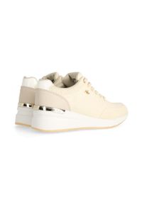 MEXX - Mexx sneakersy Glass kolor beżowy MXK039801W. Nosek buta: okrągły. Zapięcie: sznurówki. Kolor: beżowy. Materiał: guma. Obcas: na koturnie #2