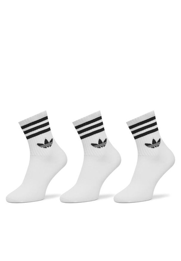Adidas - adidas Skarpety długie JV7401 Biały. Kolor: biały. Materiał: bawełna