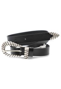 Big-Star - Czarny Skórzany Damski Pasek Big Star. Kolor: czarny. Materiał: skóra #2