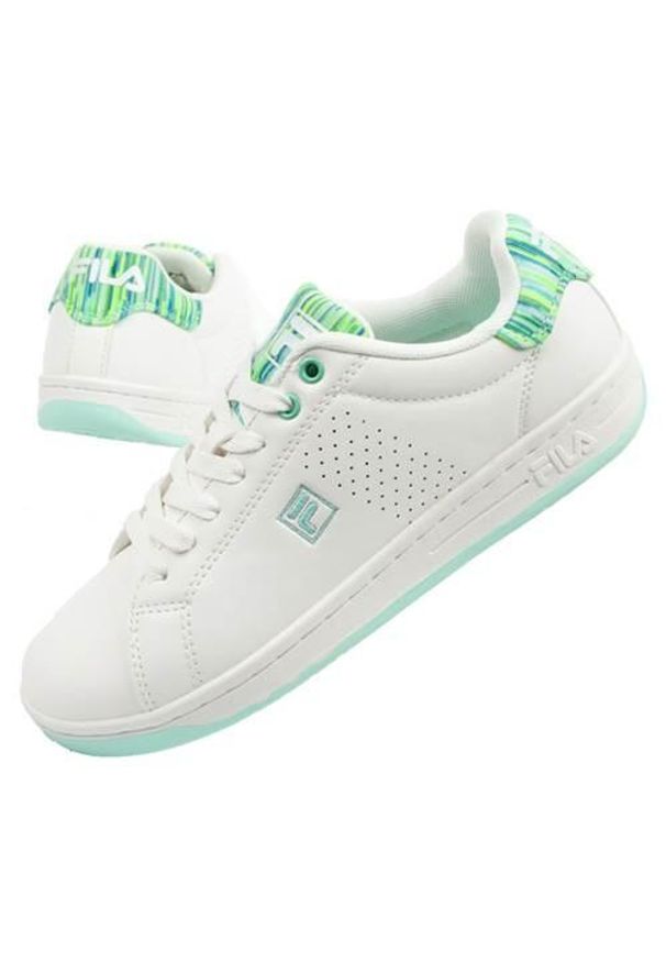 Buty do chodzenia damskie Fila Crosscourt. Kolor: biały. Materiał: syntetyk, materiał. Szerokość cholewki: normalna. Sport: turystyka piesza