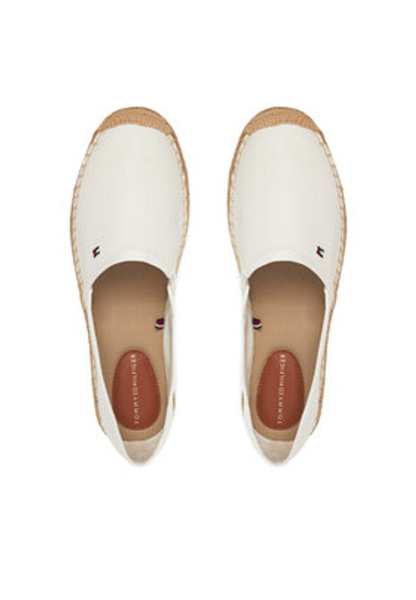 TOMMY HILFIGER - Tommy Hilfiger Espadryle Flag Canvas Espadrille FW0FW08541 Écru. Materiał: materiał