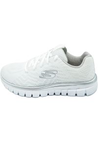 skechers - Buty do chodzenia damskie Skechers Get Connect. Kolor: biały, wielokolorowy. Materiał: syntetyk, materiał. Sport: turystyka piesza